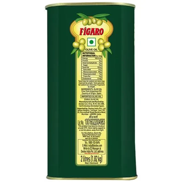 Figaro Olive Oil- Pure Olive Oil- Ideal for Indian Dishes- Imported from Spain, 2 L Tin-6.webp